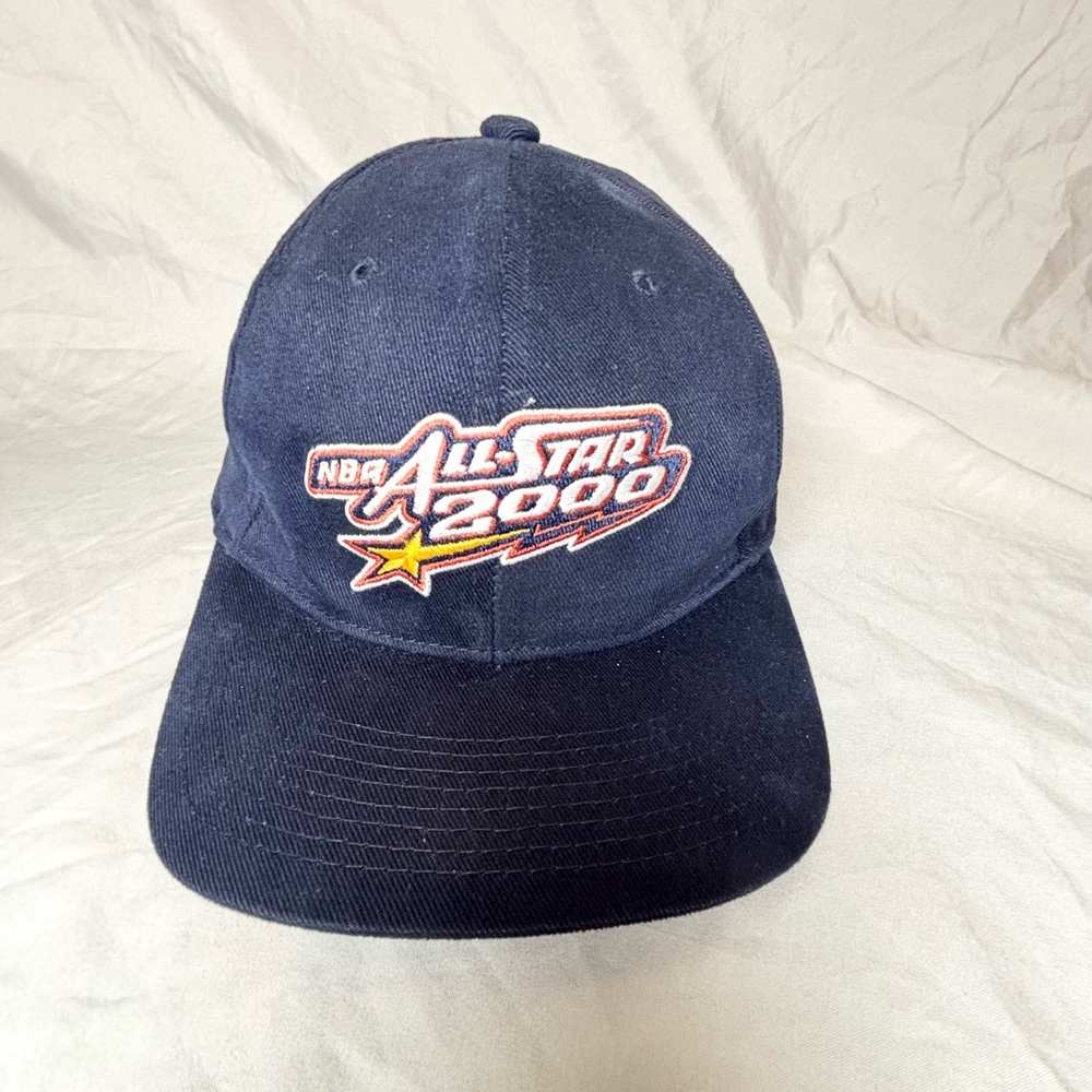 Vintage 2000 NBA All Star Game Strap back Hat Golden State‎ Warriors Blue